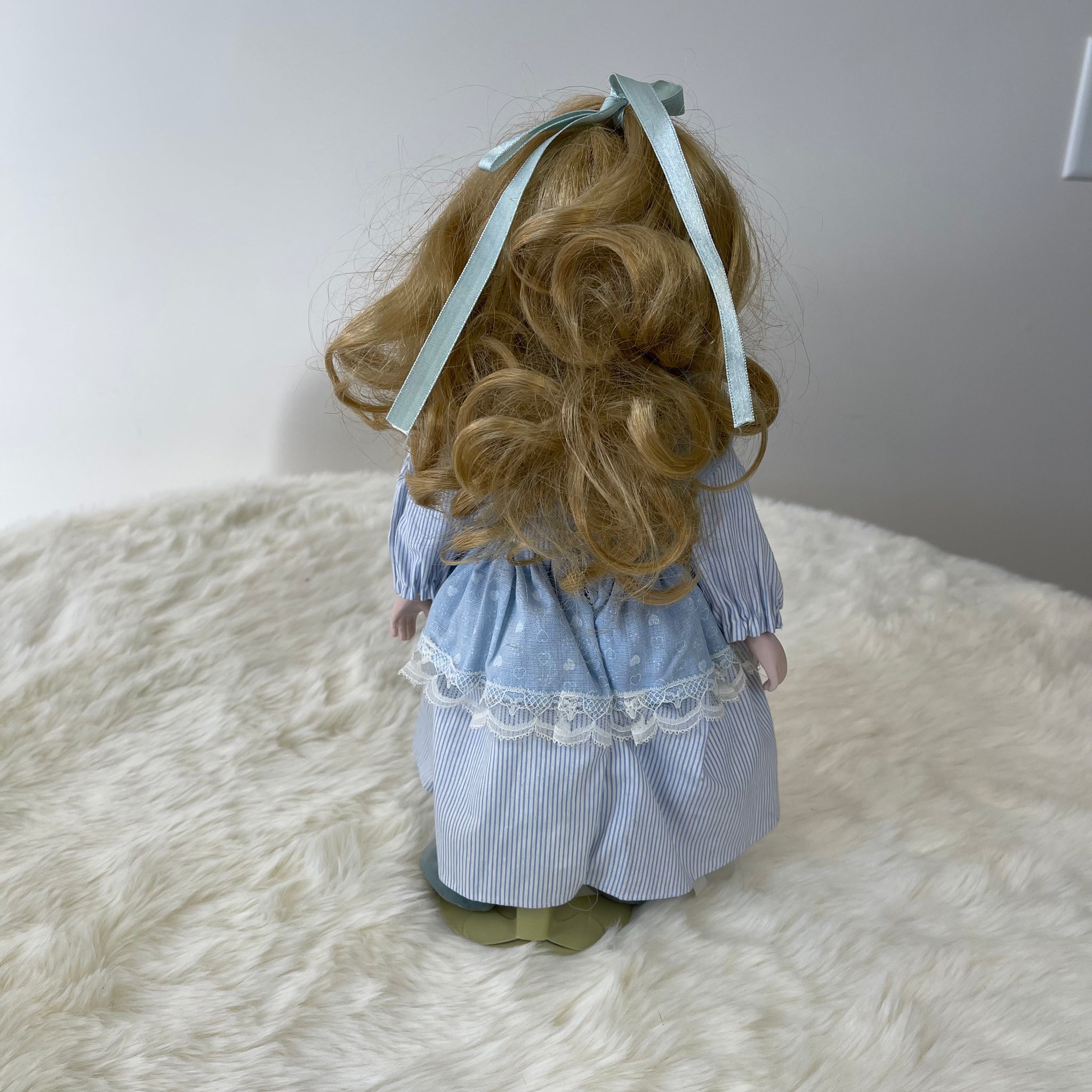 Vintage Musical Porcelain Doll