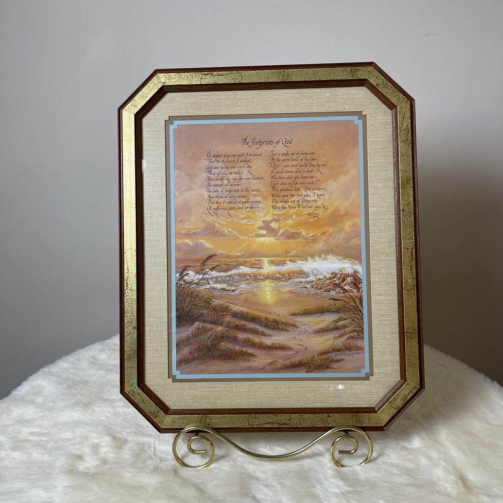 Framed Picture “Footprints in the Sand”