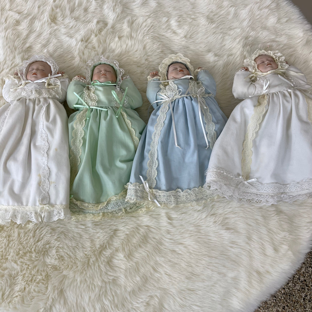 Set of 4 Vintage Porcelain Baby Dolls